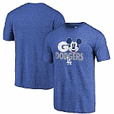 Los Angeles Dodgers Royal Disney Rally Cry Fanatics Branded Tri-Blend T-Shirt,baseball caps,new era cap wholesale,wholesale hats